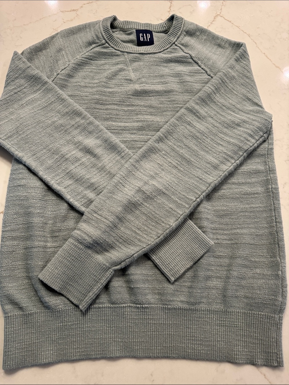 GAP Light Sage Crewneck Raglan Sweater